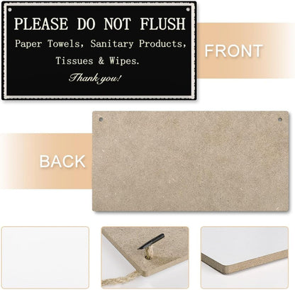 Septic Tank Notice - Please do not throw anything in the toilet other than toilet paper