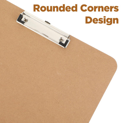 4 Pack 11x17 Clipboards with Low Profile Clip, Extra Large Wood Clipboard Vertical Art Drawing Board MDF Landscape Clipboard for Drawing Office School Supplies