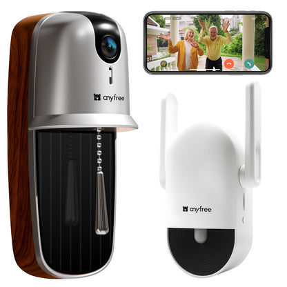 Doorbell Camera Wireless Video Doorbell with Chime, AI Motion Detection Doorbells with 2.4/ 5Ghz WiFi,Solar Assist Battery, HDR Night Vision,Long Distance 2-Way Talk, Local/AWS Cloud Storage