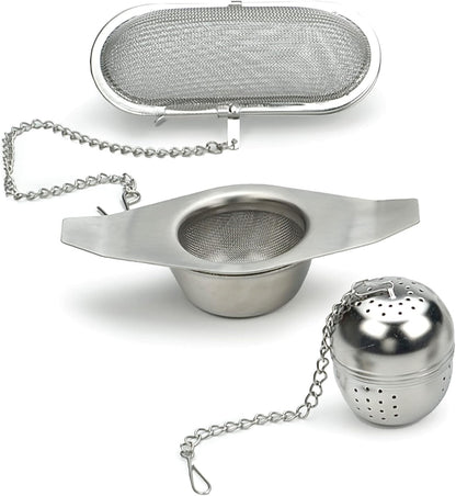 4.25x1.75" RSVP International Endurance Kitchen Collection Stainless Steel Mesh Floating Spice Infuser for Soups, Stews