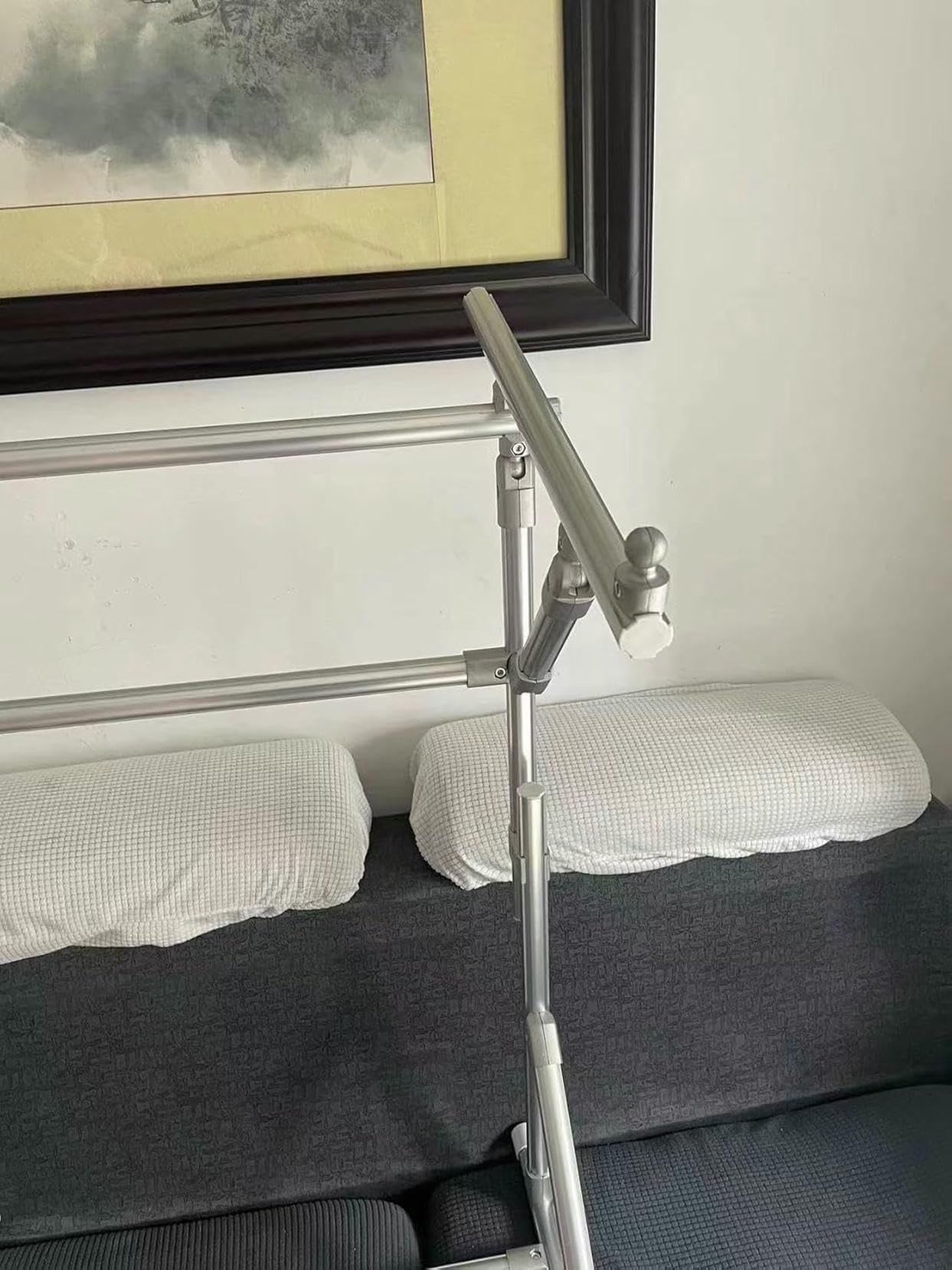 Embroidery Stand Cross Embroidery Frame Embroidery Auxiliary Tool Adjustable Floor Stand Lean Tube Suitable for Craftsmanship and Sewing, 39.37*28.34*20.47in, Silver~/