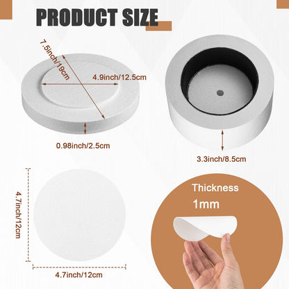 Tujoe 1 Pcs Large Microwave Kiln with 50 Pcs Kiln Paper Professional Glass Jewelry DIY Tools Pottery Kit for Home Use Glass Fusing Melting Jewelry Making Fuseworks Beginners