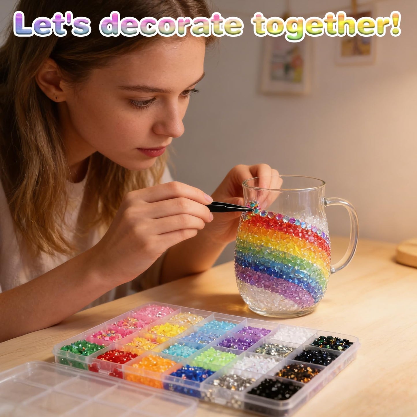3mm Colorful DIY Resin Rhinestone Kit for Bedazzling, Multicolor Flatback Gems, 3Pcs 10ml B7000 Jewelry Glue for Bedazzled Nail Art Clothing Shoes Nail Book Diamond Art (32000)