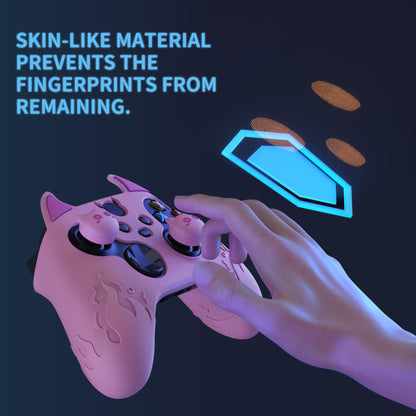 PlayVital Halloween Cute Demon Silicone Cover for Xbox Series X/S Controller, Kawaii Anti-Slip Controller Skin Grip Protector for Xbox Core Wireless Controller with Thumb Grip Caps - Pink