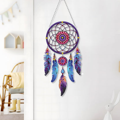 Sunovate DIY Dream Catchers Diamond Painting Kit - Handmade Craft for Boho Decor, Symbol of Good Dreams & Positive Energy, All-Inclusive Crafts for Adults (Dreamy)
