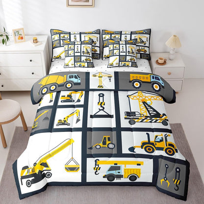 Set 7 Set Set Feelyou Kids Construction Comforter Full Size Pcs Boys Construction Site Cars Comforter Bed in a Bag