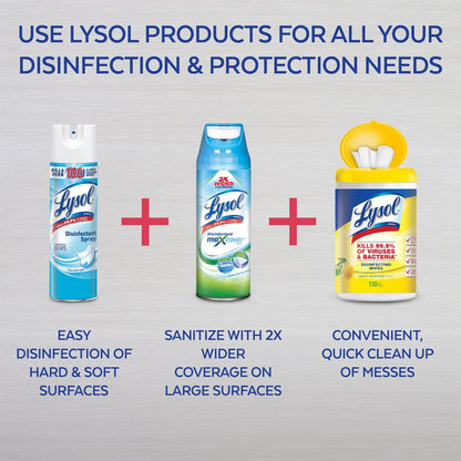LYSOL Disinfecting Wipes - Lemon & Lime Blossom To-Go Flatpack 15 ct. (Pack of 6)