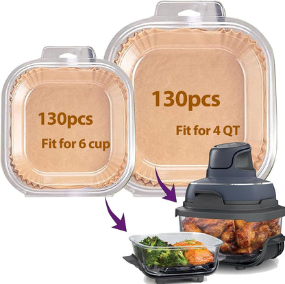 Ninja | Air Fryer Liners Disposable - 260 PCS Accessories for 4 QT & 6 Cup Ninja Crispy Air Fryer