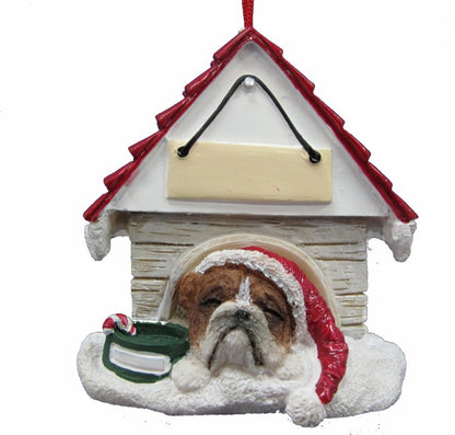 Bulldog Ornament - Hand Painted, Easily Personalized "Doghouse Ornament" with Magnetic Back, Great Gift