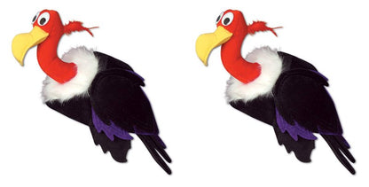 Beistle Unisex Plush Black Vulture Bird Hats, 2 Pieces – Animal Party Supplies, Halloween Costume Dress Up Accessories, Novelty Themed Headwear, Crazy Photo Booth Props
