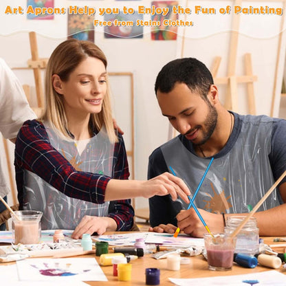 100-Pack 8x10 Inch Canvas Boards for Painting – Complete Art Kit with 50 Brushes, 20 Art Aprons & Paint Trays – Includes Mini Easel for Adults Beginners & Party Art Projects Home Deco