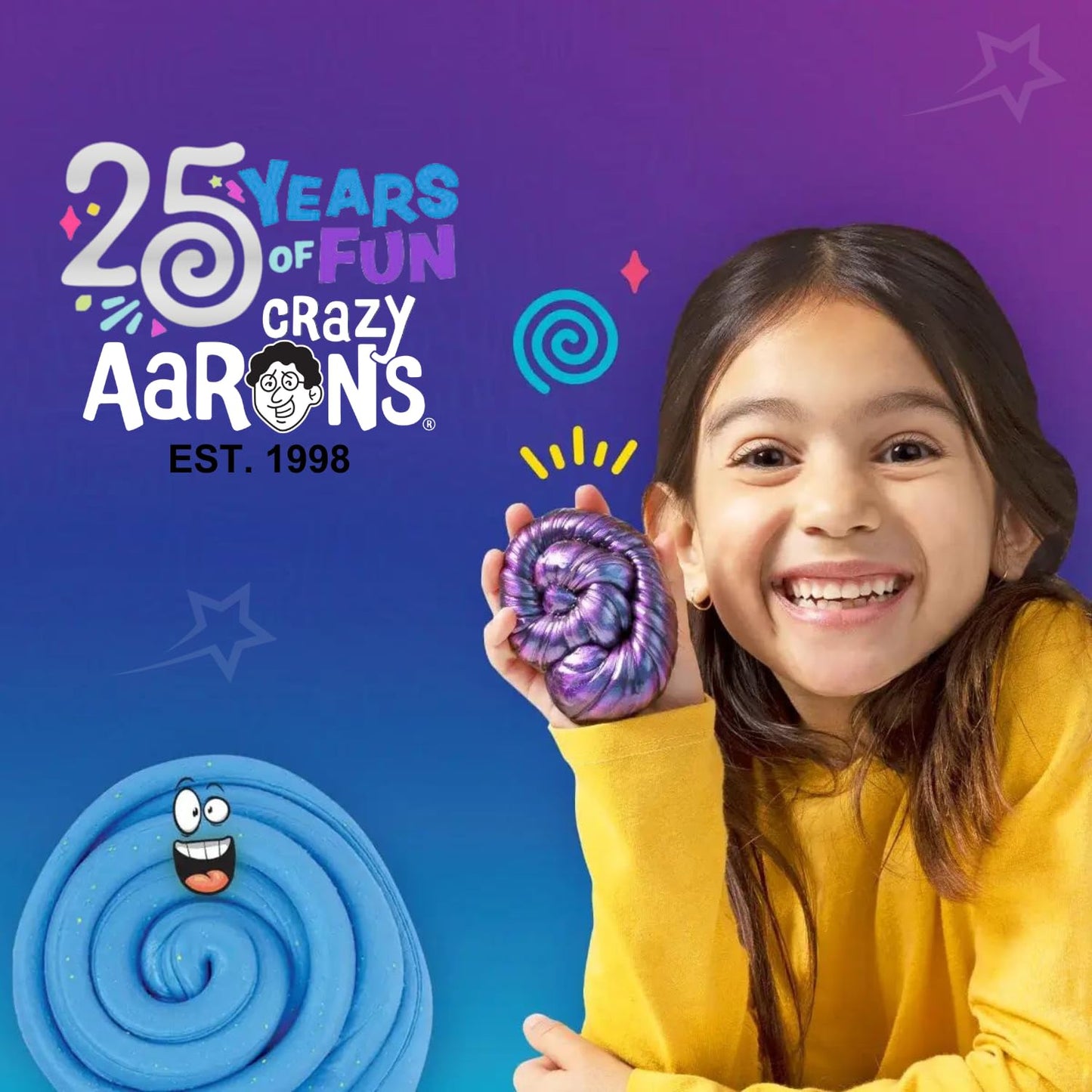 Crazy Aaron's Thinking Putty® - Cosmic Star Dust - Multi-Color Sensory Putty for Kids and Adults in a 4" Tin - Creative and Endless Fun, Stress Relief Therapy Toys, Never Dries Out - Made in USA