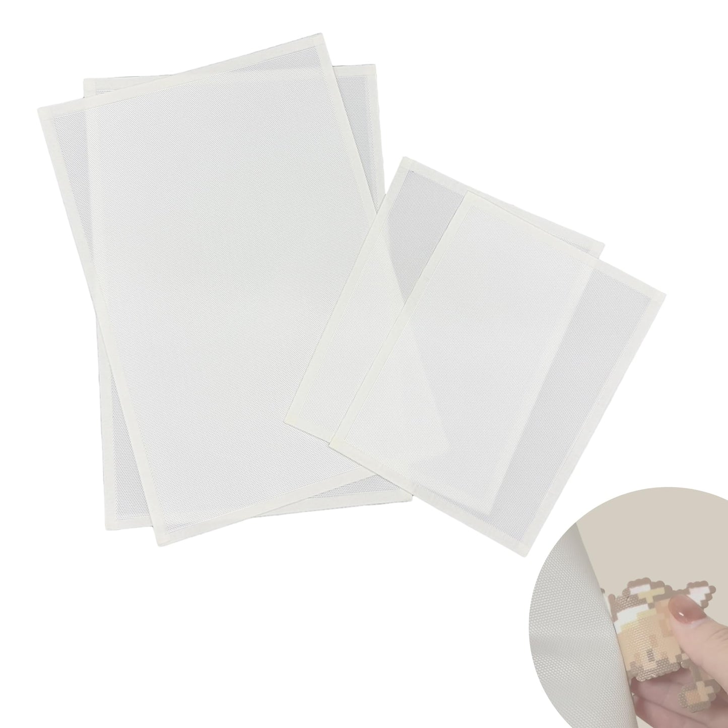 4pcs Fuse Bead Iron Paper Reusable Fuse Bead Iron Heat-Resistant Cloth for Beads Craft Accessories