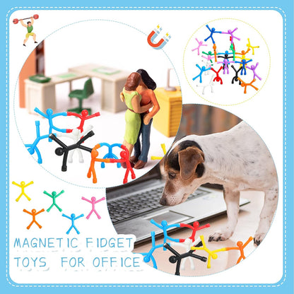 50 10 Jerify Pcs Refrigerator Magnets Colorful Magnetic Men Fidget Toys Humanoid Mini Flexible Cute Toys