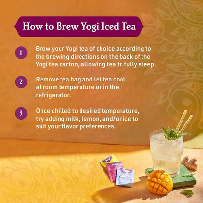 Yogi Tea Mango Ginger - 16 Bags per Pack (4 Packs) - Organic Ginger Root Tea to Support Healthy Digestion - Contains Antioxidants - Includes Cinnamon Bark, Rooibos Leaf, Mango Flavor & More