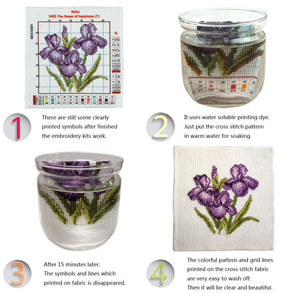 Printed Cross Stitch Kits 11CT 9X9 inch 100% Cotton Holiday Gift DIY Embroidery Starter Kits Easy Patterns Embroidery for Girls Crafts DMC Stamped Cross-Stitch Supplies NeedleworkThe Sunflower