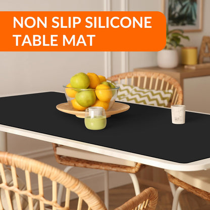 Large Silicone Mat for Counter, Thick Kitchen Countertop Protector，Non Slip Silicone Craft Table Mat, Desk Pad, Multi-purpose and Stain Resistant