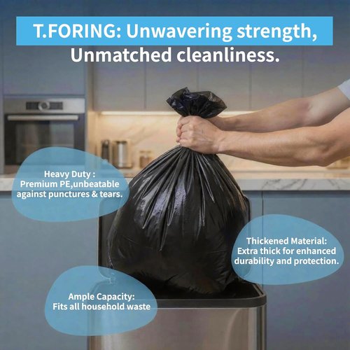 Heavy Duty 20-30 Gallon Trash Bags by [Brand Name] - 1.28 Mil Thick, 30" x 35", 100 Count, Unscented