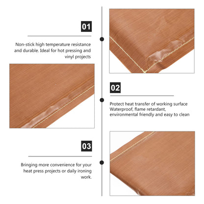 Ciieeo Heat Press Mat Non Stick Ironing Pad 15.74X6.49X1.96In Double Sided Transfer Heating Mat for Vinyl Craft Projects Heat Resistant Reusable Insulation Pillow
