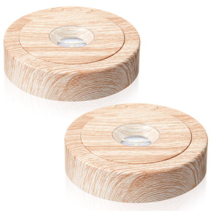 Woanger Wooden Display Stand, LED Square Display Stand, Lighted Base for Glass Art,, LED Light Base for Crystal, Jewelry & Figurines