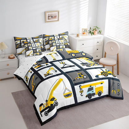 Set 7 Set Set Feelyou Kids Construction Comforter Full Size Pcs Boys Construction Site Cars Comforter Bed in a Bag