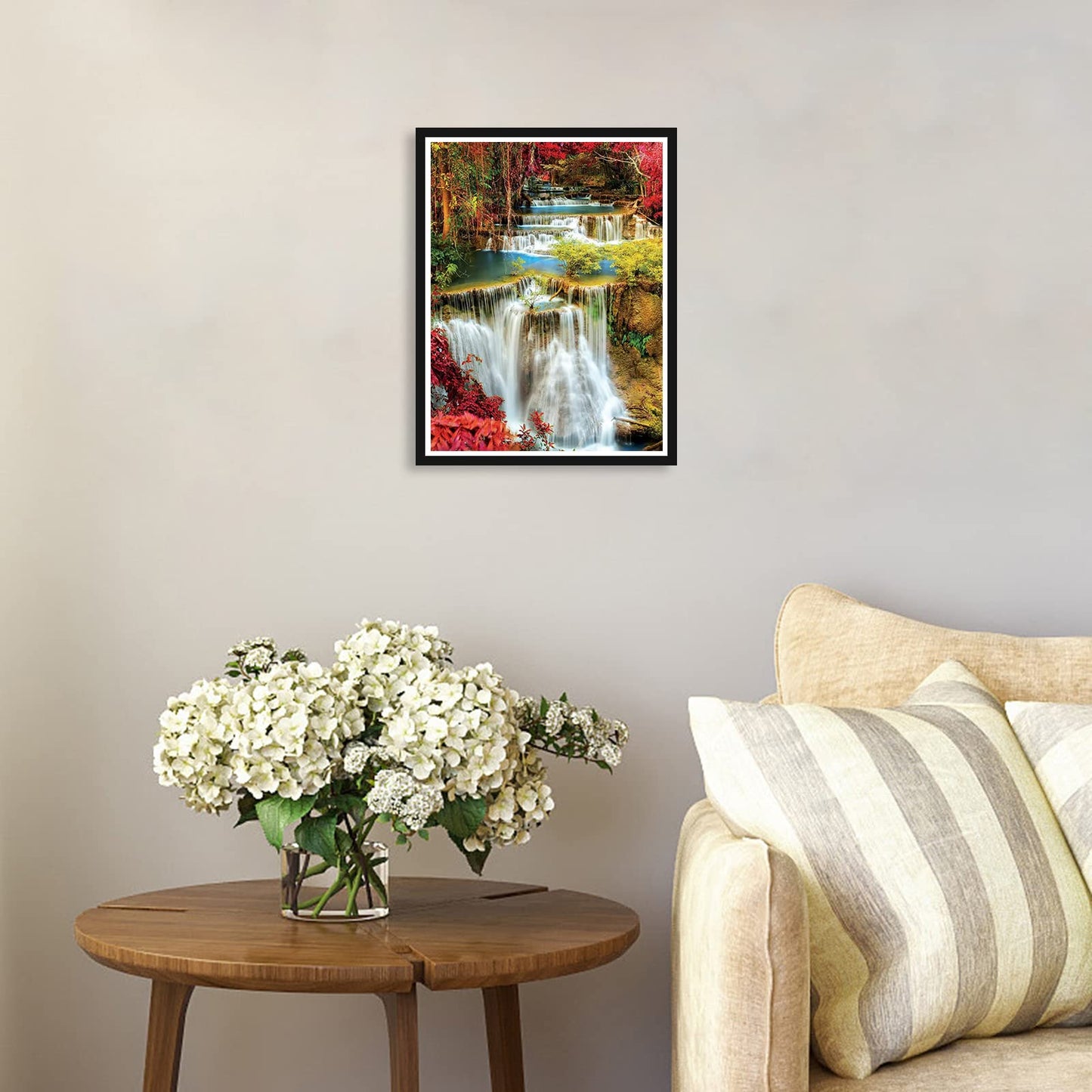 Stalente Diamond Painting Kits for Adults, 10 Pack 5D Diamond Art Kits for Beginners Round Full Drill Diamond Painting for Home Wall Decoration Gift 12×16inch, Landscape Waterfall