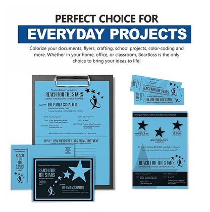Blue Navy Colored Cardstock Thick Paper 50 Sheets, 8.5" x 11" Heavyweight 92lb Cover Card Stock for Crafts and DIY Cards Making