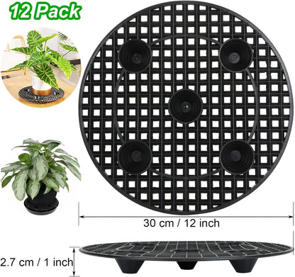 12 12 Inch PCS Plant Risers for Inside Pots - Plastic Plant Stand Pot Elevator - Plant Lifter Deck Protectors for Pots