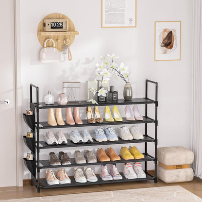 OYREL 5-Tier Shoe Organizer Rack - Space-Saving Shoe Holder for Closet & Entryway | Large Capacity 20-25 Pairs