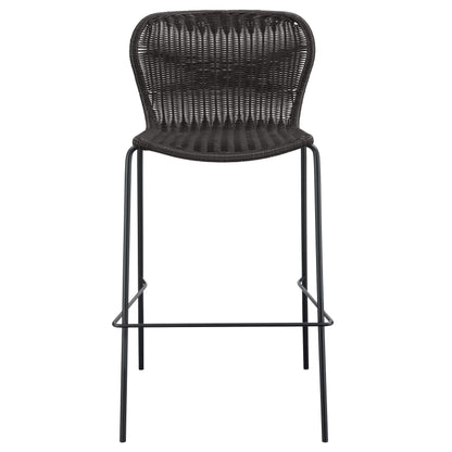 Coaster Home Furnishings Mckinley Faux Rattan Metal Bar Chair Brown (Set of 2)