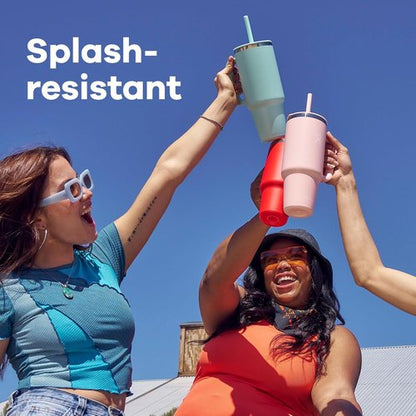 Hydro Flask Travel Tumbler - Insulated Stainless Steel with Handle, Lid & Straw | 32 Oz Moonshadow