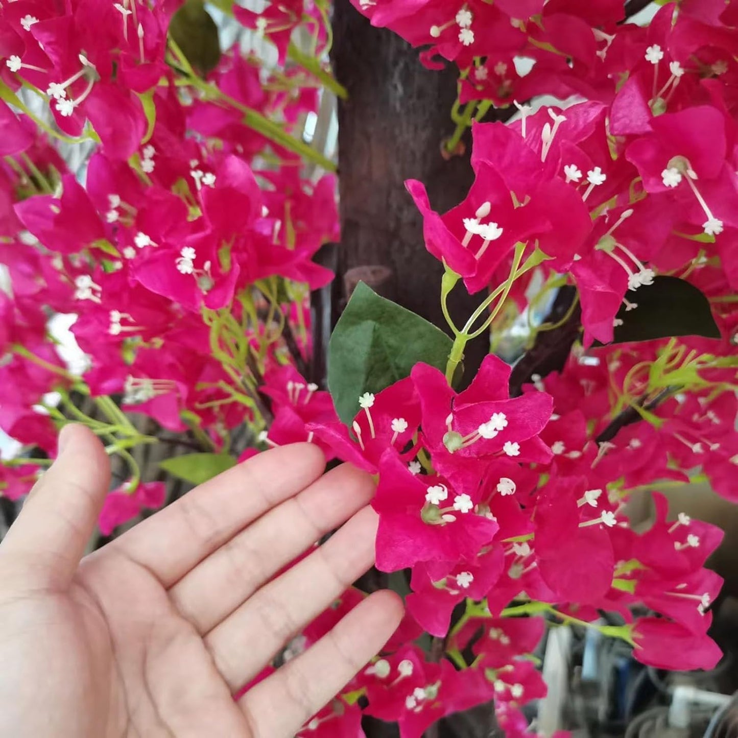 Large Pink Artificial Bougainvillea Tree Artificial Tree for Landscape and Venue Decoration - Indoor Outdoor Use (1.5x1.2m)