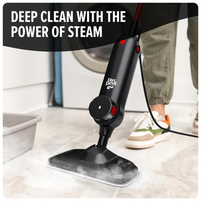 Dirt Devil Steam Mop, Hard Floor Cleaner Machine, 3-Mode Steam Cleaner Machine, Ready to Use in 30 Seconds, Ideal for Hardwood, Vinyl, Tile, Grout and More