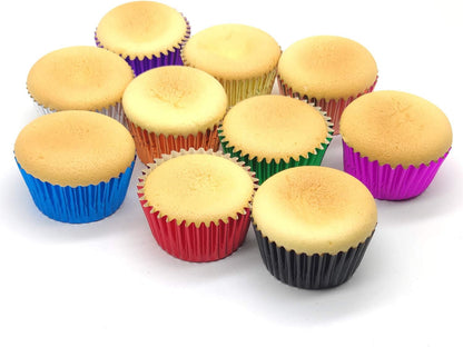 Standard Silver Foil Cupcake Liners - 100-Count Muffin Baking Cups for Party and More