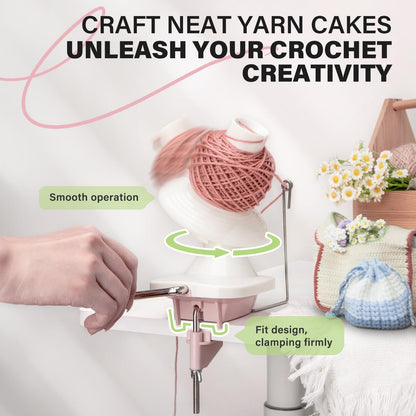INMAKER Yarn Winder and Swift, Ball Winder and Swift Combo for Crocheting & Knitting, Quick Install Yarn Spinner, Essential Tool for Crafting Enthusiasts