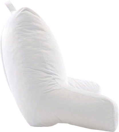 Cheer Collection Reading Pillow with Arms Portable Bed Pillow for Sitting Up & Support, Foam-Filled Back Rest Pillow