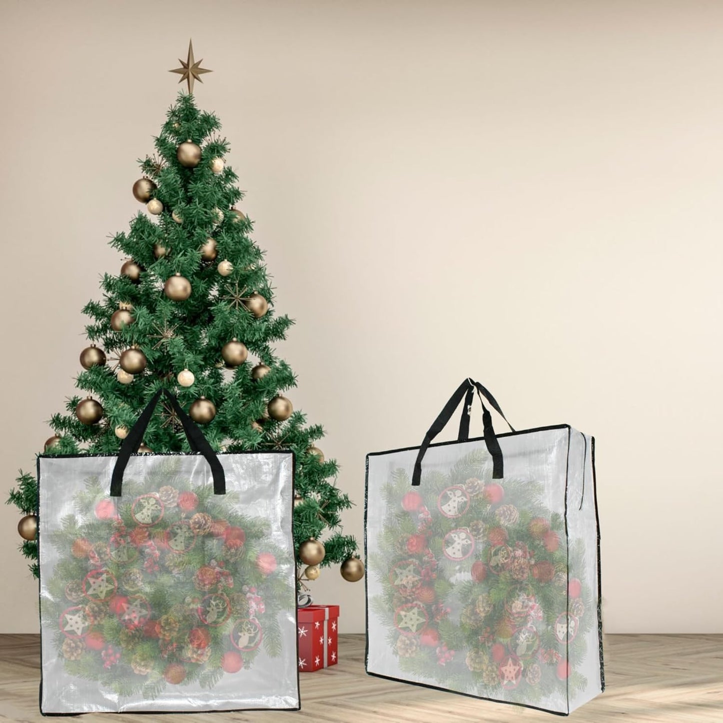 Skiennix Clear Storage Bags - 6 Pack with Zipper & Handles | Ideal for Closet, Moving & Underbed Organization