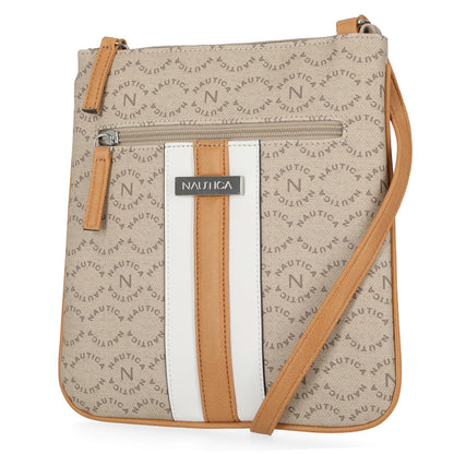 Nautica Lakeside Signature Jaquard North South Crossbody Bag