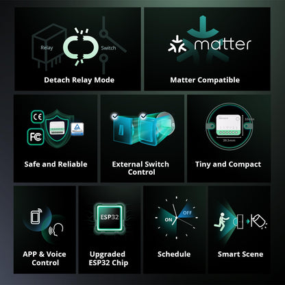 SONOFF MINIR4M 10A Matter Smart Switch,Universal DIY Module for Smart Home Automation Solution, Work with Alexa & Google Home,1 Pack