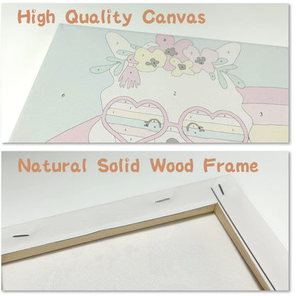 CarlonLin Framed 4 Pack Paint by Number for Kids, Paint by Numbers for Kids Ages 8-12, Paint by Numbers Kits Children Beginner, DIY Acrylic Oil Painting for Home Wall Decor (8x8inch)