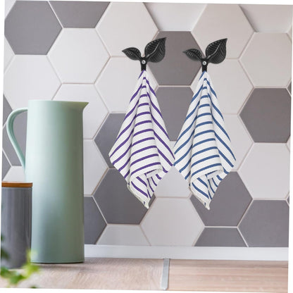 4pcs Bathroom Door Hooks, Entryway Key Hook Wall Coat Hooks, Decorative Iron Art Hook Leaf Shaped