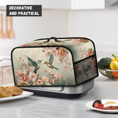 Floral Hummingbird Slow Cooker Cover, Water-Resistant and Machine Washable Rice Cooker Cover