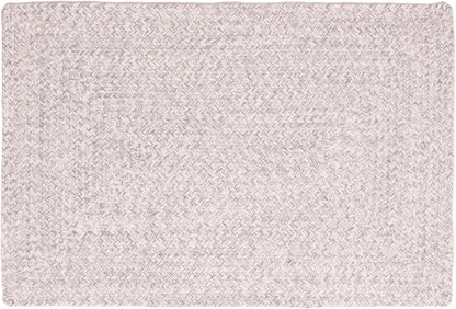 Super Area Rugs Farmhouse Braided Rug, Cotton Kitchen Reversible Carpet, Gray & White, 2' X 3'