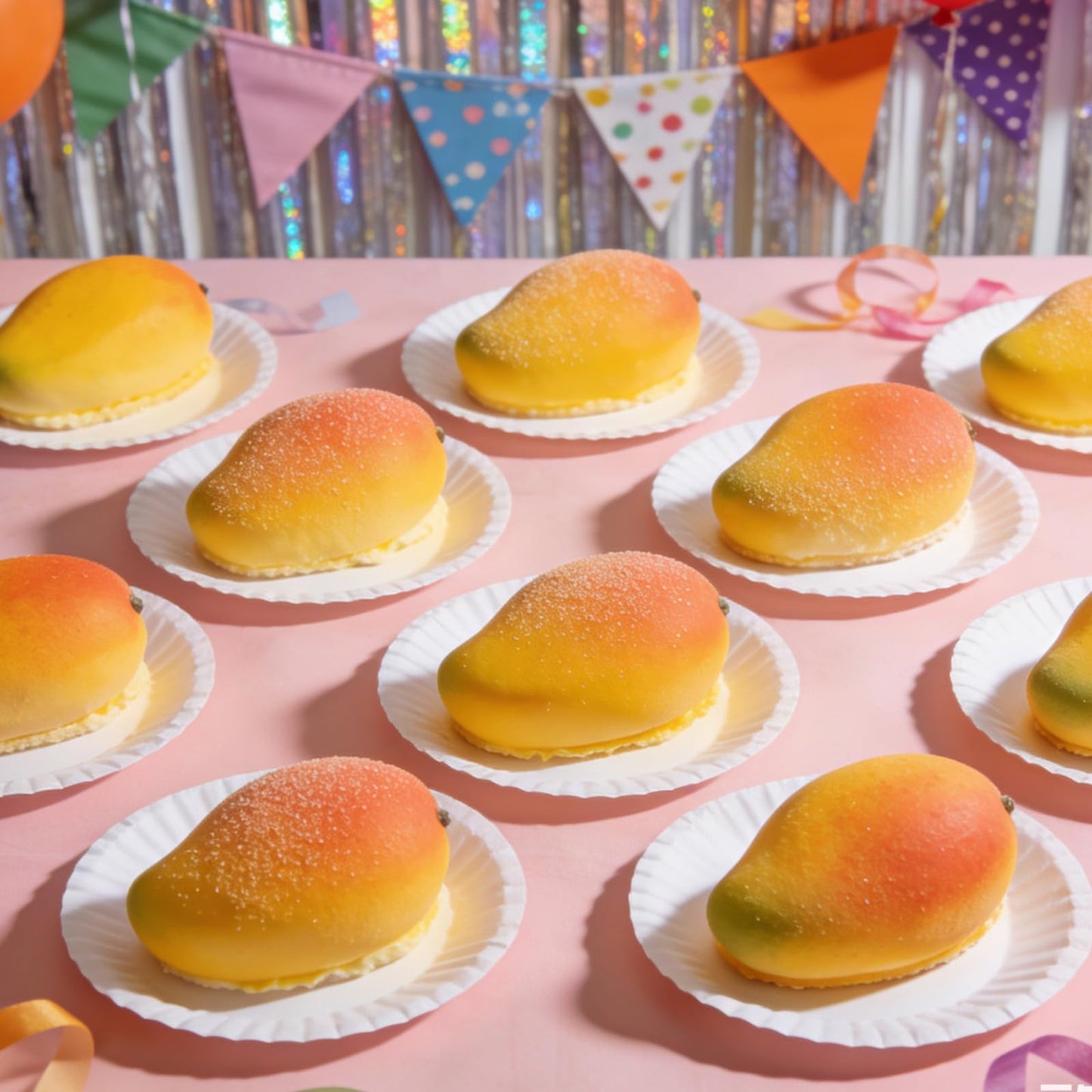 Juome 2 Pack 3D Mango Shape Cake Mold - 8 Cavity Fruit Pudding Mango Silicone Molds for Baking Pastry, Ice Cream, Mousse Cake Decoration Mould Supplies