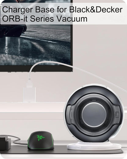 WUKUR Charger Base for Black & Decker ORB-it Cordless Vacuum Cleaner, Compatible with Model ORB48MBN, ORB48PMN