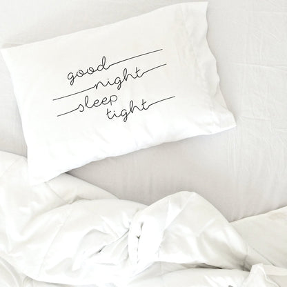 Oh, Susannah Good Night Sleep Tight Kids Pillowcase - (Offset Text) Fun Kids Quote Pillowcase - (1 20x30 Inch Pillowcase Fits Standard Size Pillow) Kids Room Decor