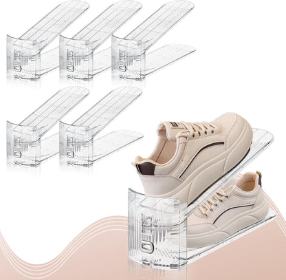 Closet,6 Pack Closet FENRUNXU Shoe Slots Organizer for Shoe Stacker Shoe Rack Organizer for Space Saver Storage Shoe
