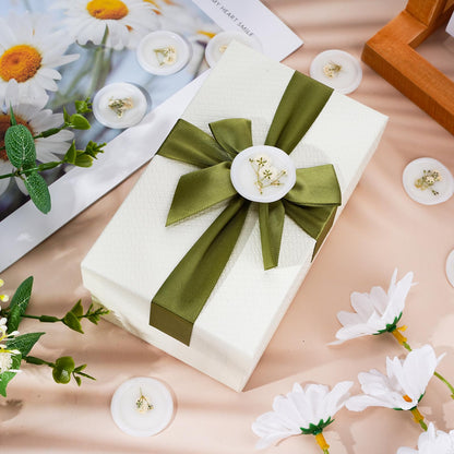 Qilery 50 Pcs Baby's Breath Wax Seal Stickers Dry Floral Self Adhesive Envelope Wax Seal Stamp Stickers Bulk for Wedding Invitation Bridal Shower Birthday Party Letter Greeting Card Gift Wrapping