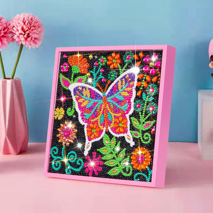 ZUYUSUT Sparkly Butterfly Diamond Art Painting Kits with Wooden Frame Arts and Crafts Art Mosaic Gem