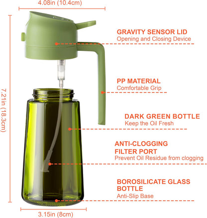 16oz/470ml 2 1 CXINYI - Olive Oil Dispenser for Kitchen with Stickers - in Olive Oil Sprayer for Cooking, Air Fryer